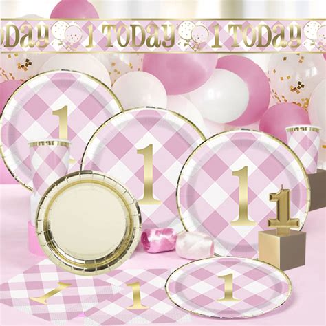 pink gingham party decorations|Gingham Party Supplies & Decorations .